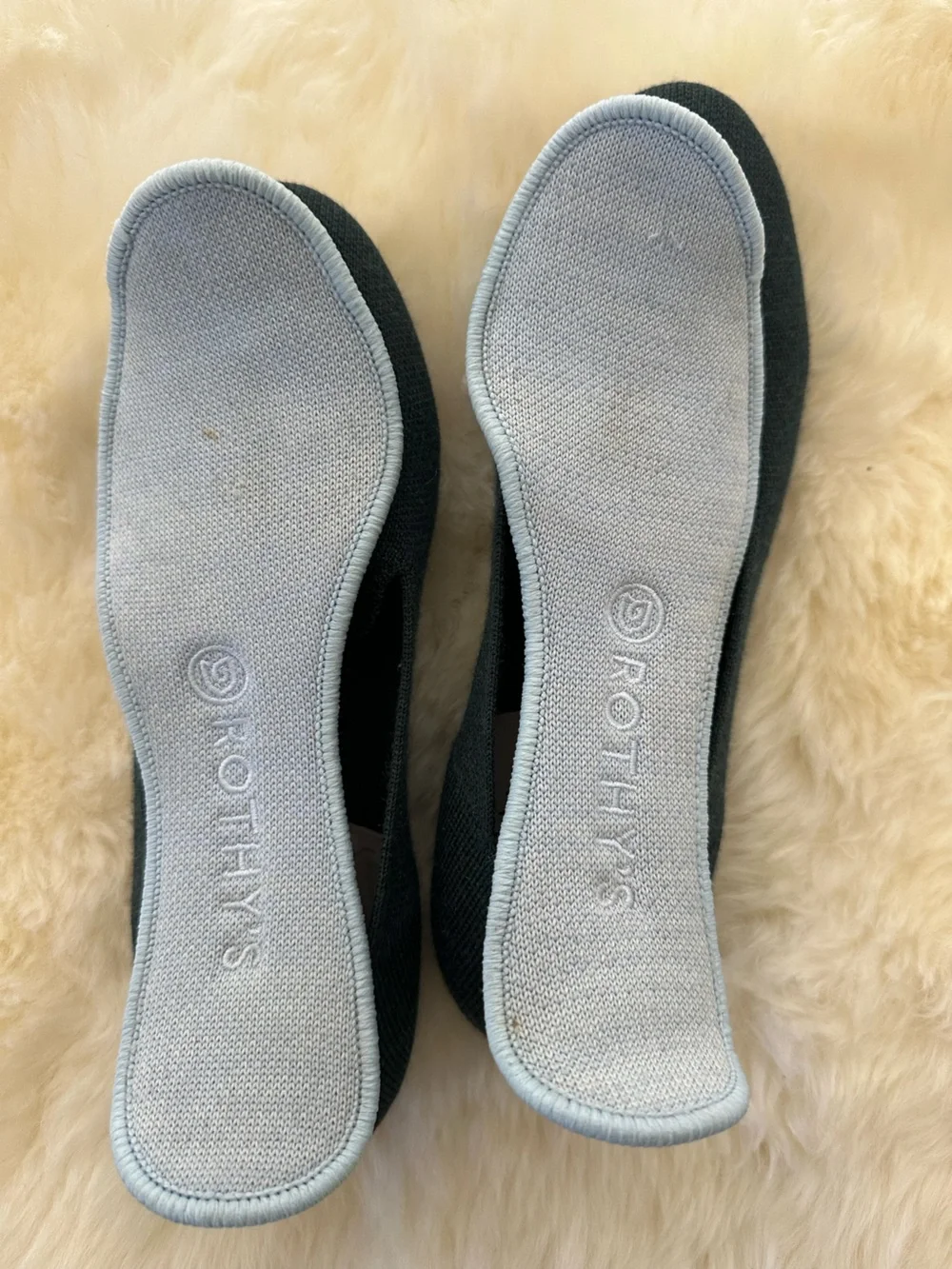 Rothy’s The Loafer Merino Wool Blend Forest Green Knit Flats Women’s 8